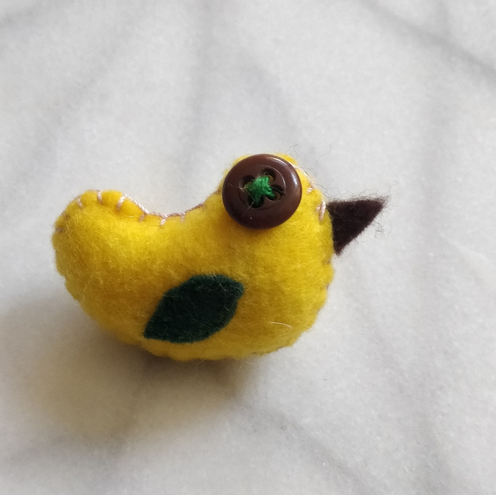 3 for $20- Felted Bird Brooche Button Pin